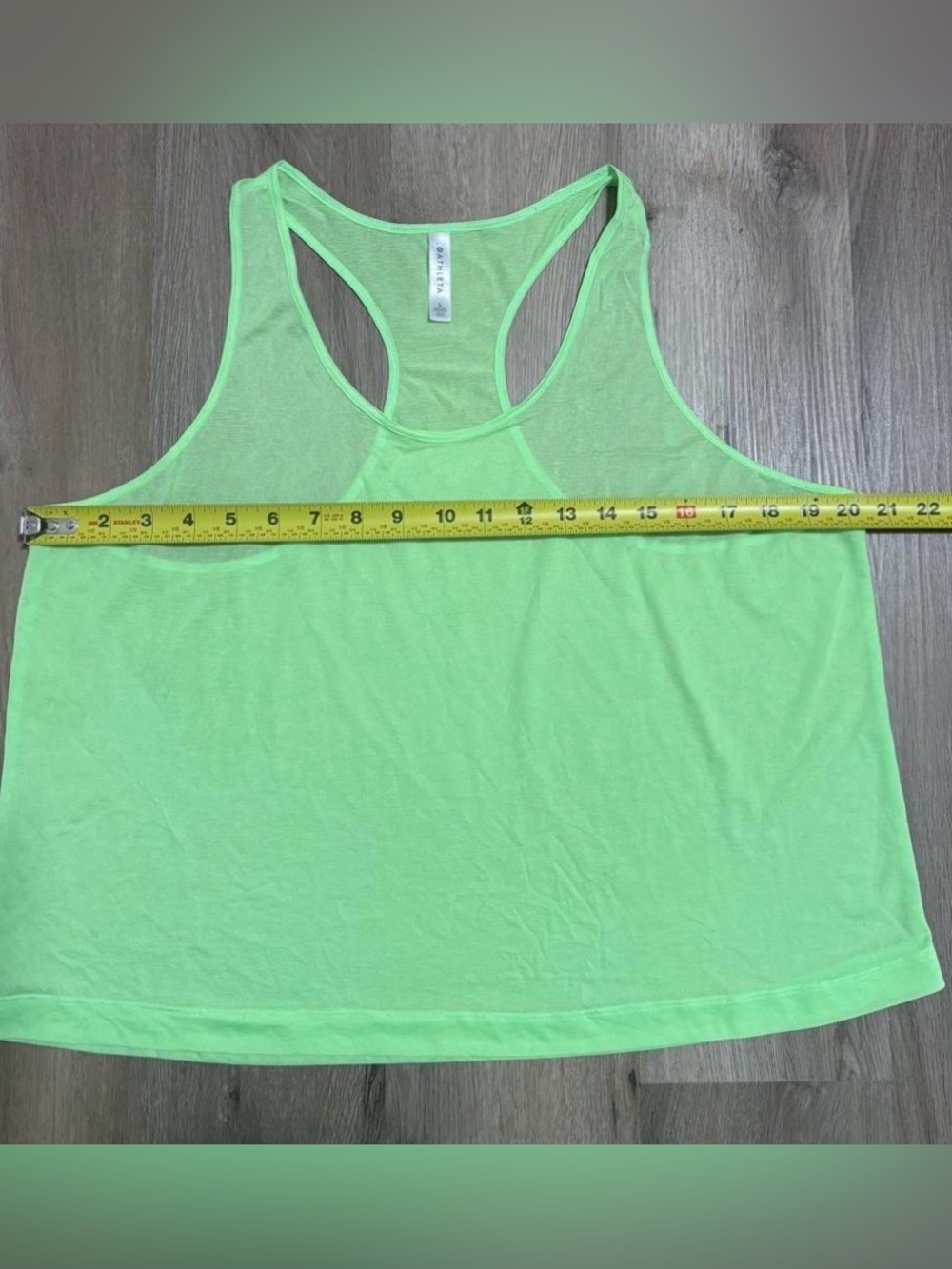 Neon Green Athleta Racerback Tank - Picture 2 of 3